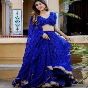 Zeel Clothing Designer Georgette Printed Lehenga Choli